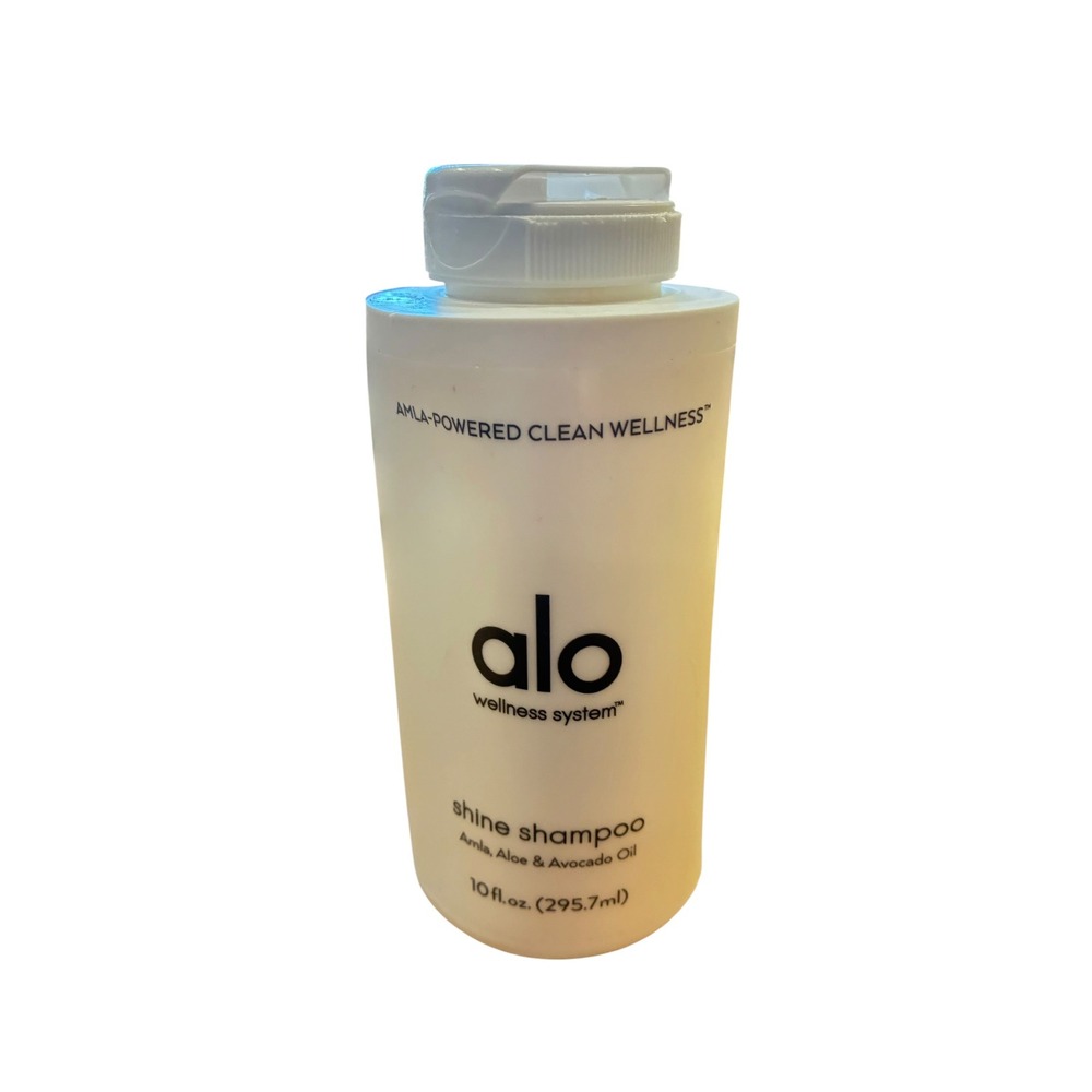 Alo Wellness System Shine Shampoo Amla Aloe Avocado Oil 10oz New Damaged Lid